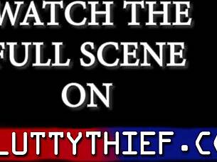 La jolie voleuse punie brutalement par son beau-frère flic dans le garage