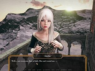 היא לא יכלה לעמוד בפני ההתרגשות שלי בנוף הטירה עם הזין הענק