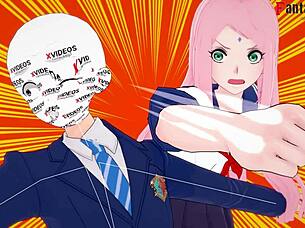 Film hentai Naruto arată Hinata și Sakura în acțiune sălbatică