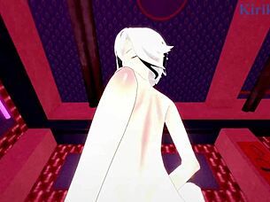 Arlecchino ja Aetherillä intensiivistä seksiä Genshin Impact hentaissa