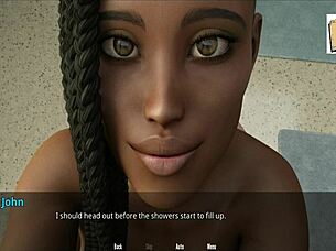 섹시한 티아랑 샤워에서 재미있게 놀았어, 그녀의 큰 가슴과 엉덩이가 대박이었어.