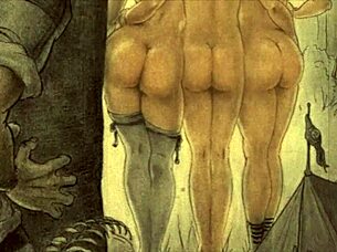 Vintage erotske ilustracije u anime crtanom retro hentai!