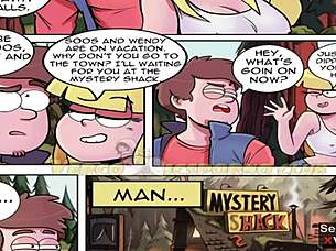 Dippers vonkajšia štvorica v lesnej chate