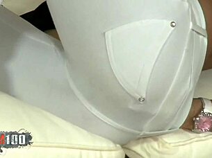 Blonde teen 18+ feels intense pleasure from big dick fucking