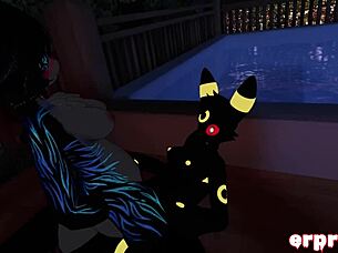你见过这只Vulpix在VRChat被Umbreon和毛茸茸的戴绿帽吗？