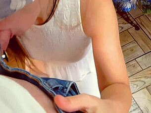 Does Step Sister Give Pussy After Christmas Dinner? Wet and Rough