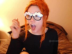 Aurora in Ms Frizzle cosplay flashes and teases