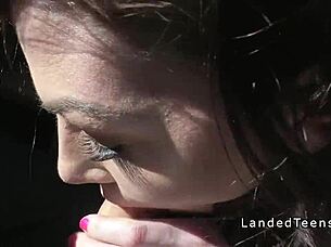 stranded teen 18+ fucks outdoors till facial