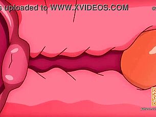 this 2d anime has her riding cowgirl in hentai fashion