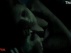 Young Girl Sucks Lover's Cock While Talking To Boyfriend On Phone.