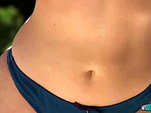 this redhead babe gives a sloppy blowjob to a big cocked guy in the bedroom