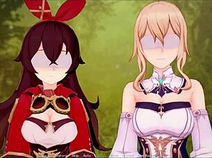 Klee gets banged in a group lesbian gangbang outdoor in this hentai adventure.