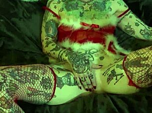 Milf Masturbates To Orgasm On Christmas Shelf