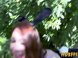 Lingerie teen rides cock and gets fingered at the party