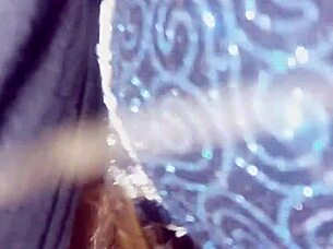 An amateur creates a homemade video at home