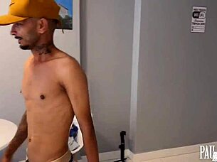 Two brothers bang the brunette friend in a wild threesome!