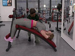 Blonde wife and mother-in-law share family moments