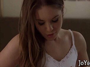 Young Babe Shoves Dildo In Tight Pussy!