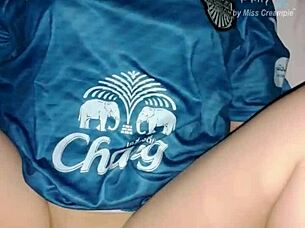 Thai milf gets creampie from amateur