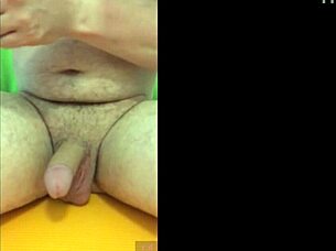 Male Masturbation with Condom Close Up