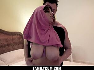 Stepbrother Seduces Hijab Stepsis for Forbidden Sex