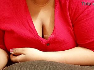 Asian Milf Teasing Her Boobs in a Seductive Way, Playing with Tits That Beg for Attention