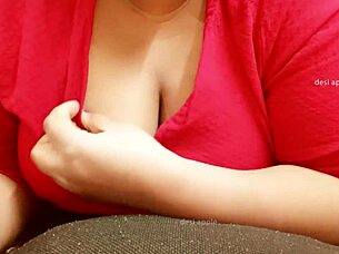 Asian Milf Teasing Her Boobs in a Seductive Way, Playing with Tits That Beg for Attention