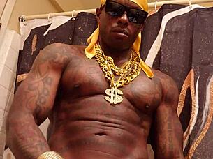 intense worship of hallelujah johnson's huge black hairy cock