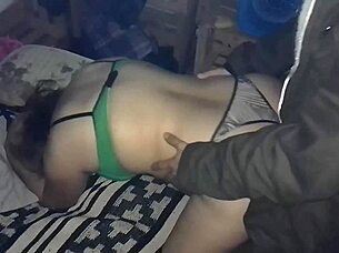 Latina Couple Fucks Doggystyle In Panties And Thong