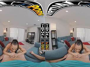 Stepmom Carmela Clutch Does Chores And Gets Fucked In VR