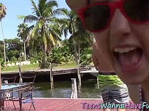 i drill amateur teen at party.