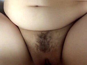 Japanese couple fucks missionary, creampies together.