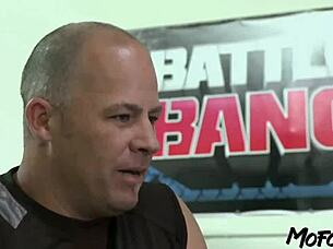 Brunette model wins facial after fight