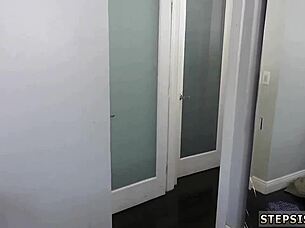 Teen with big boobs strips passionately, don't say you love me