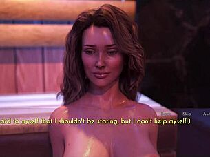 Wife and stepmother share big tits moments