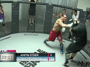 Brunette model wins facial after fight