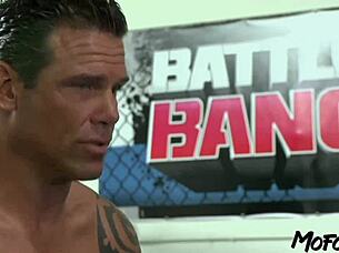 Brunette model wins facial after fight