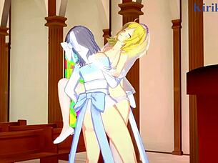 ryona yumi haruka hibari adventure in senran kagura