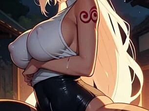 Ghibli anime girls in horny yoga pants creampied publicly with ahegao