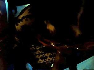 amateur babe takes risky blowjob on big cock, cum on tits