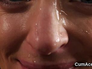 i sucked all the jizz and got a cum load on my face