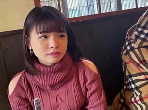 drunk japanese babe gets loose after drinking, crazy for dick in homemade sex