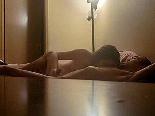 Amateur couple engages in blowjob and riding