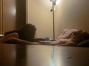 Amateur couple engages in blowjob and riding