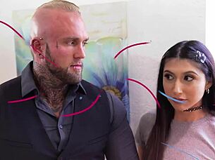 Horny babes drool over their old men's oiled bodies, offering help to release tension.