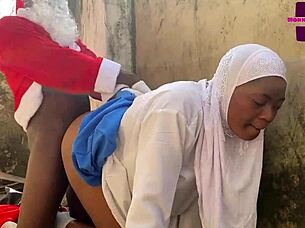 Back to Back Christmas Sex With Santa at the Backyard - Please Subscribe to Red