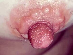 shy girl shows nipples in downblouse while feeling horny.