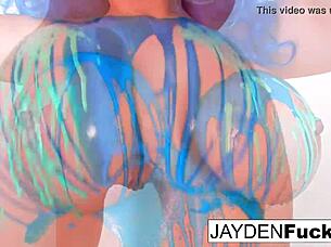 Can Jayden Jaymes Handle Latex Solo Masturbation?
