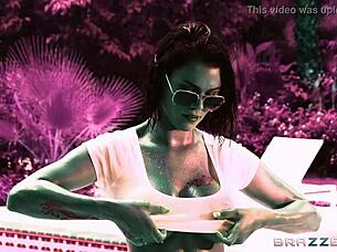 peta jensen's hypno body teasing with oiled big tits and music