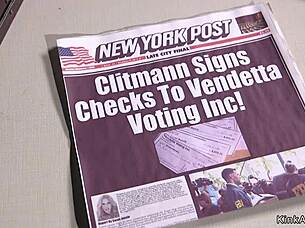 huge tits paparazzi reporter gets tied up and fucked in bdsm submission, deepthroating and squirting.